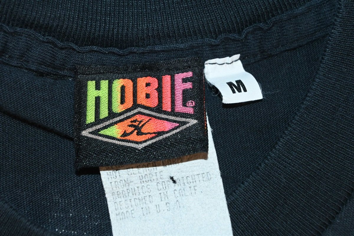 90s Hobie Sports Neon Double Sided Black t-shirt Medium product image 5
