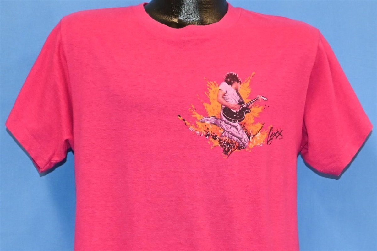 80s Hot Lixx Rock Music Guitar Lava Pink t-shirt Medium product image 2