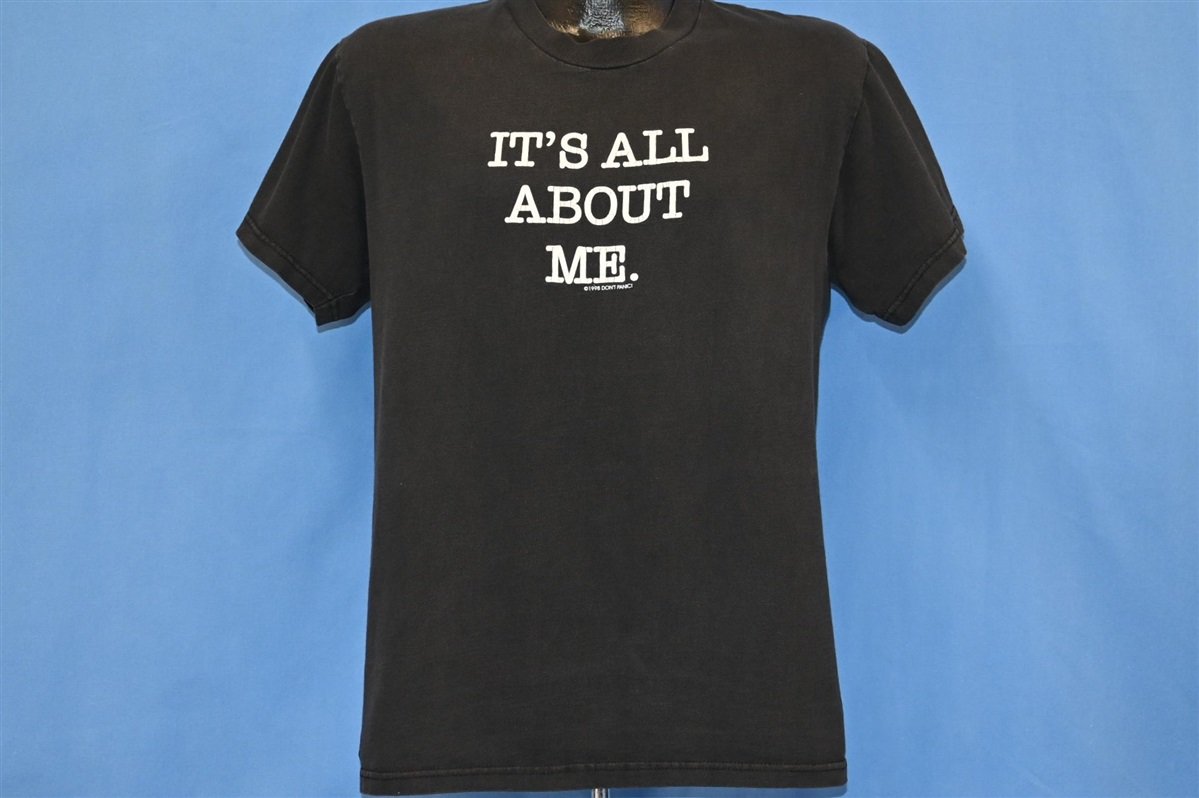 90s Don't Panic It's All About Me 1998 Black t-shirt Medium product image 2