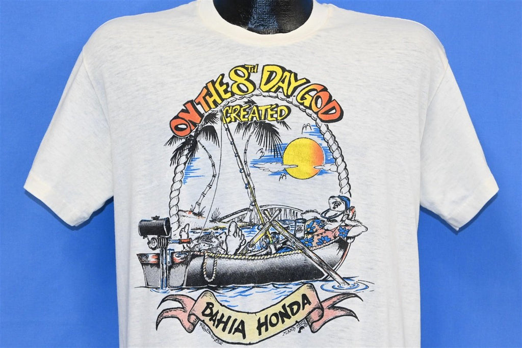 80s On the 8th Day God Created Bahia Honda t-shirt Large product image 1