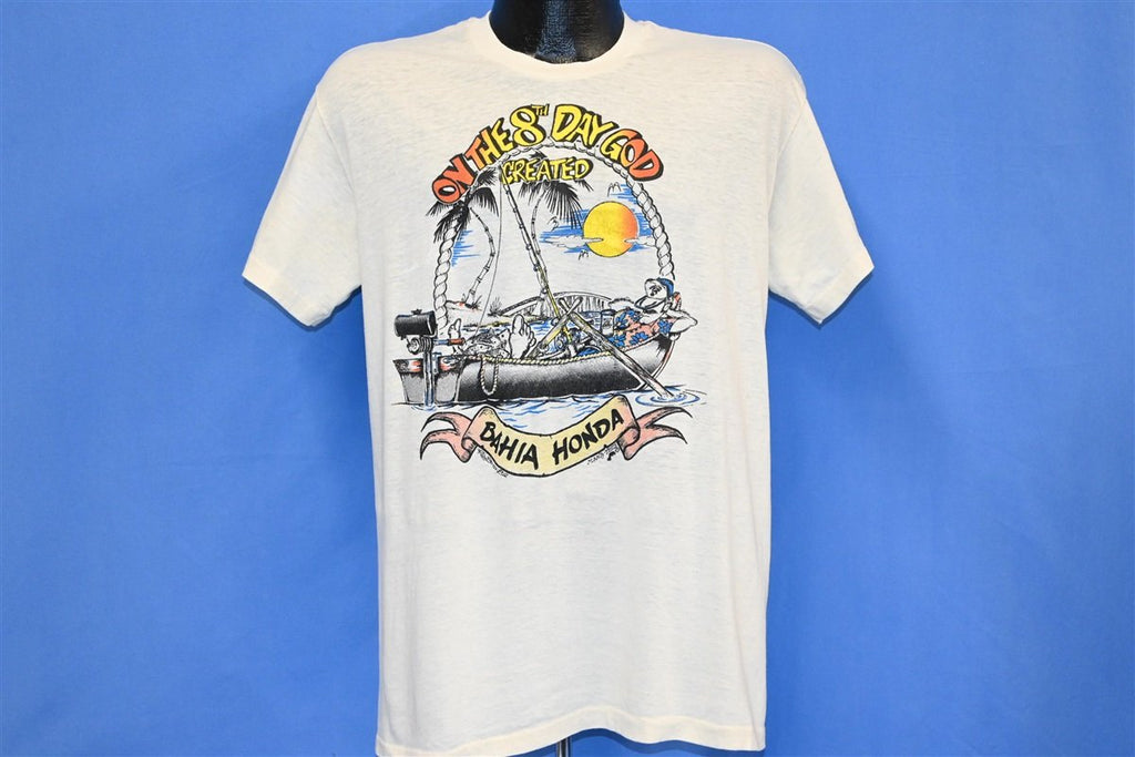 80s On the 8th Day God Created Bahia Honda t-shirt Large product image 2