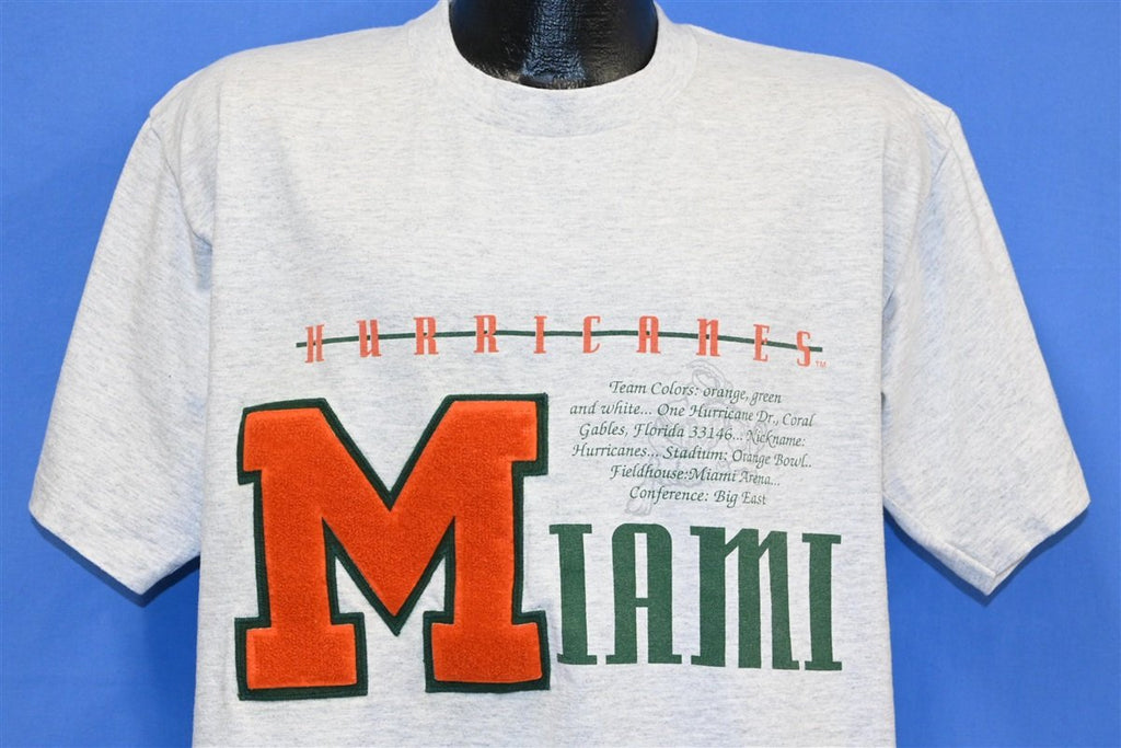 90s Miami Hurricanes University Letterman Patch t-shirt product image 1