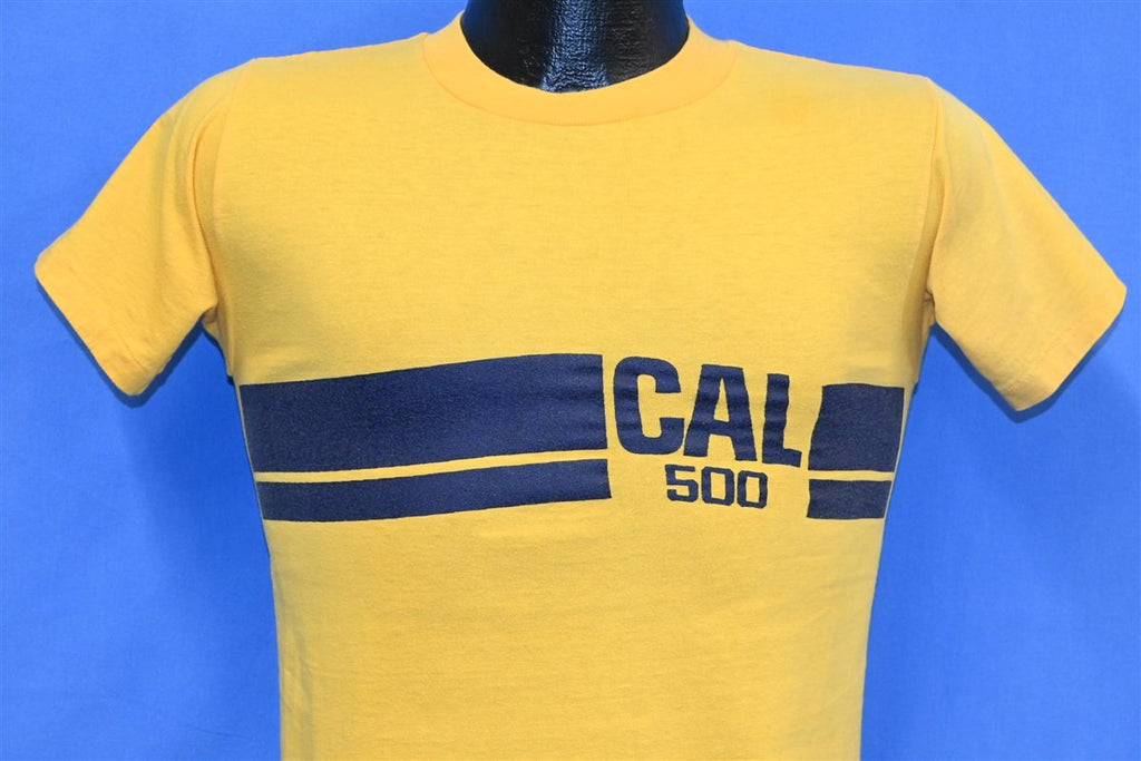 80s Cal 500 California Blue Gold Striped t-shirt Extra Small product image 1