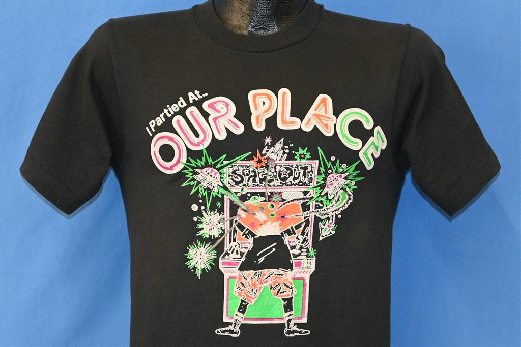 90s I Partied at Our Place Video Arcade Neon t-shirt Small product image 1