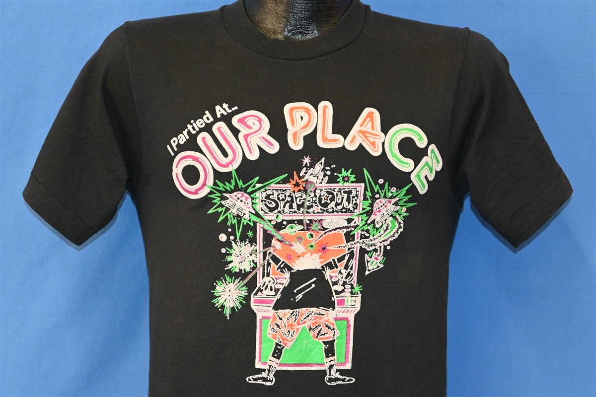 90s I Partied at Our Place Video Arcade Neon t-shirt Small product image 1