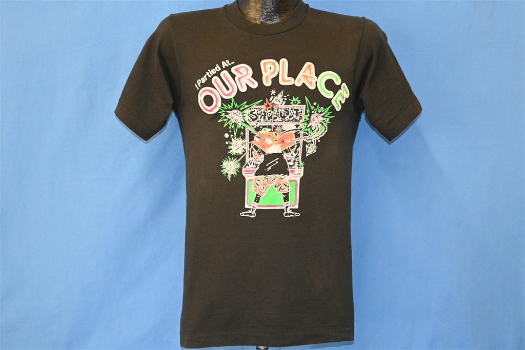 90s I Partied at Our Place Video Arcade Neon t-shirt Small product image 2