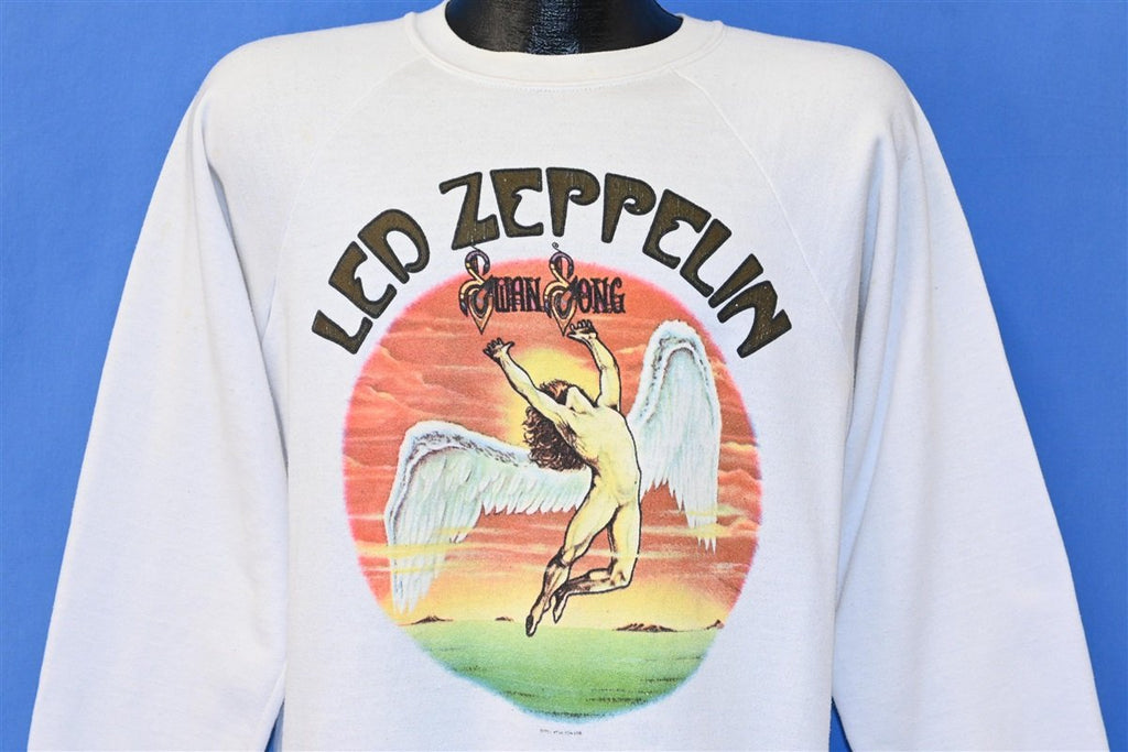 80s Led Zeppelin Swan Song Records Raglan Sweatshirt Medium product image 1