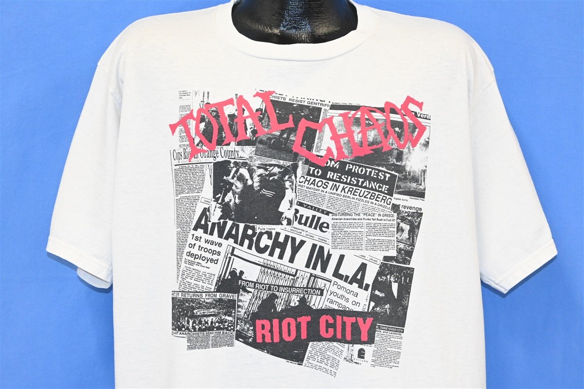 90s Total Chaos Riot City Hardcore Punk t-shirt Extra Large product image 1