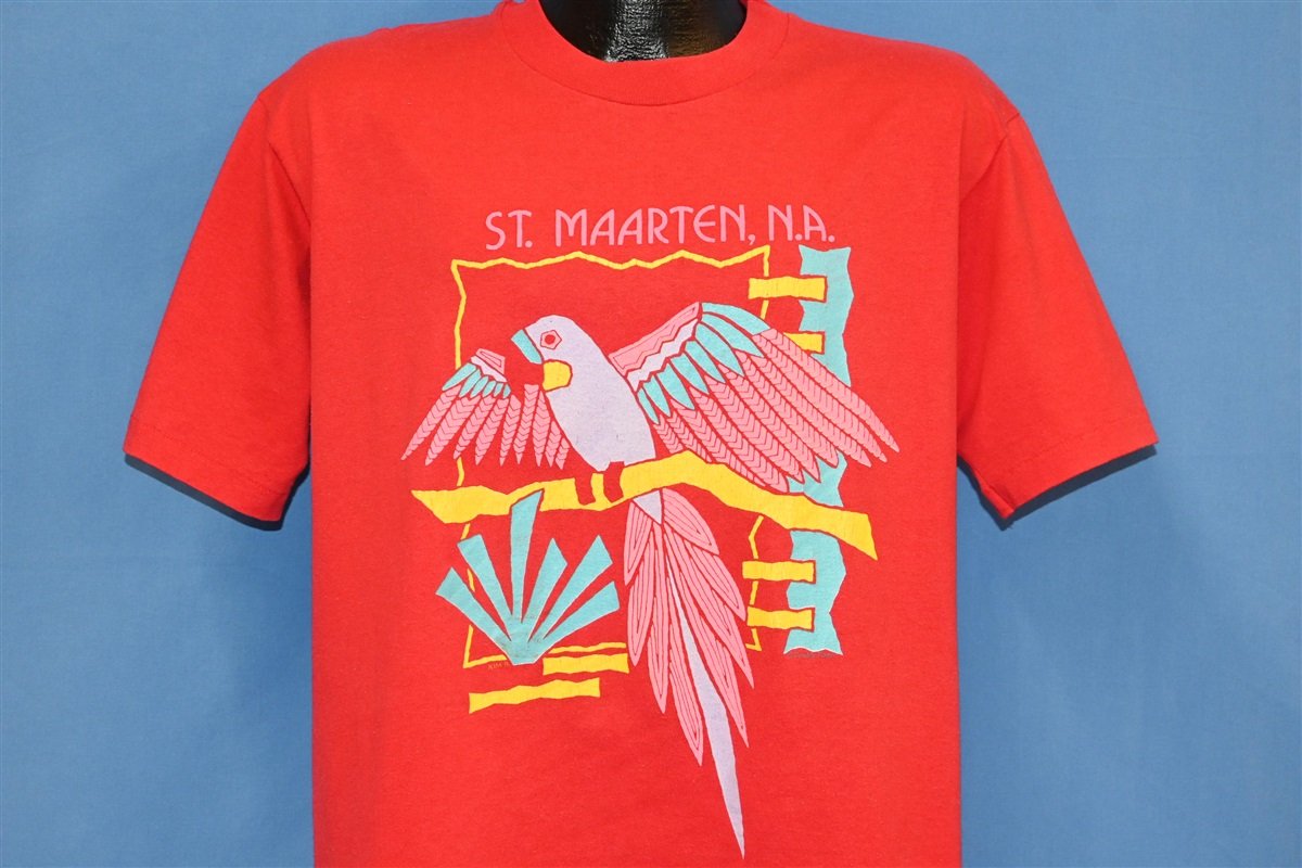 90s St. Maarten NA Parrot Tropical Bird Caribbean t-shirt product image 1