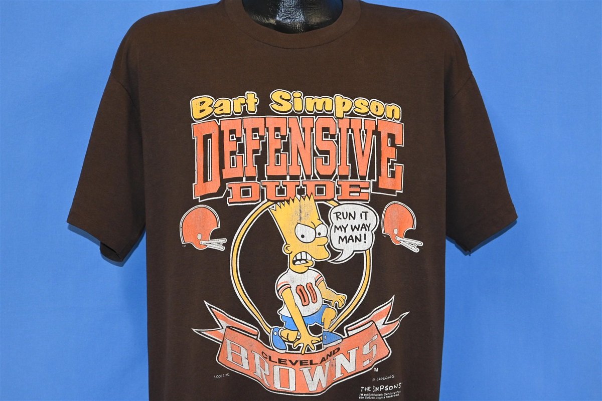 90s Bart Simpson Cleveland Browns Football t-shirt Extra product image 1