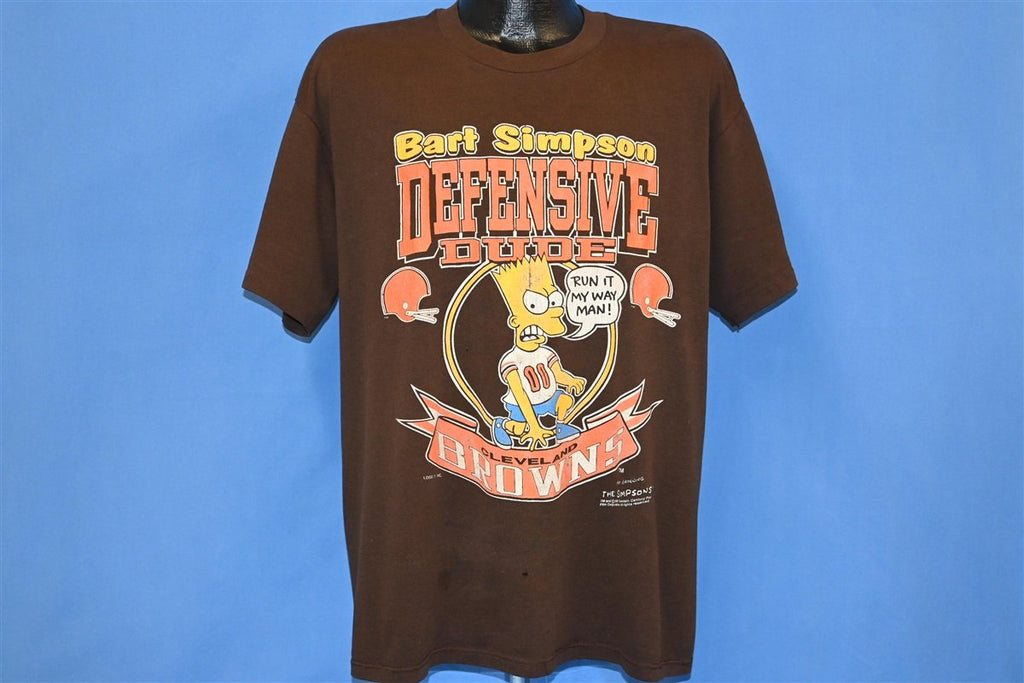 90s Bart Simpson Cleveland Browns Football t-shirt Extra product image 2