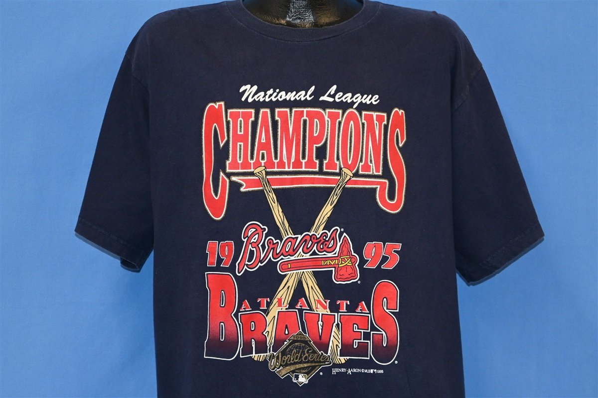 90s Atlanta Braves 1995 NL Champs Baseball t-shirt Extra product image 1