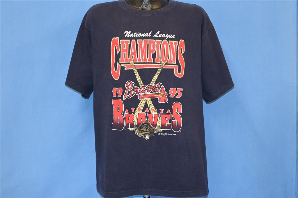 90s Atlanta Braves 1995 NL Champs Baseball t-shirt Extra product image 2