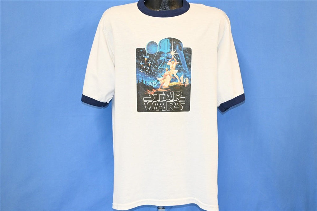 90s Star Wars A New Hope Iron On Ringer t-shirt Extra Large product image 2