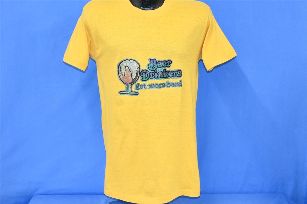 80s Beer Drinkers Get More Head Glitter Iron On t-shirt product image 2
