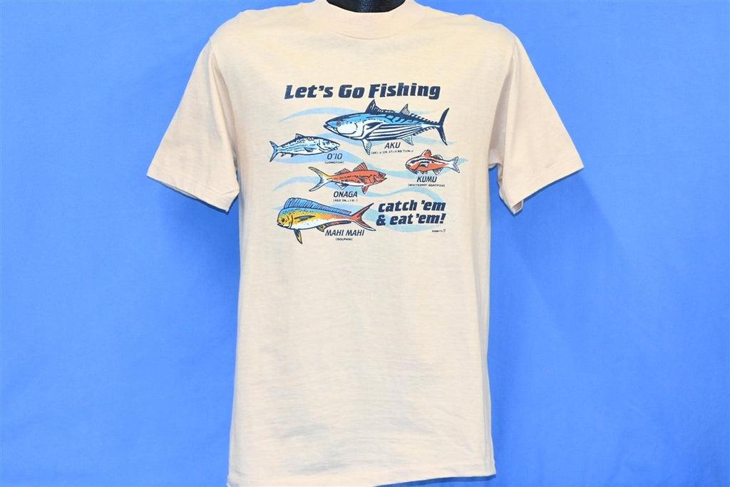 80s Lets Go Fishing Catch Em and Eat Em t-shirt Medium product image 2