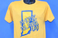80s Rhode Island State Outline Yellow Blue t-shirt Medium product image 1