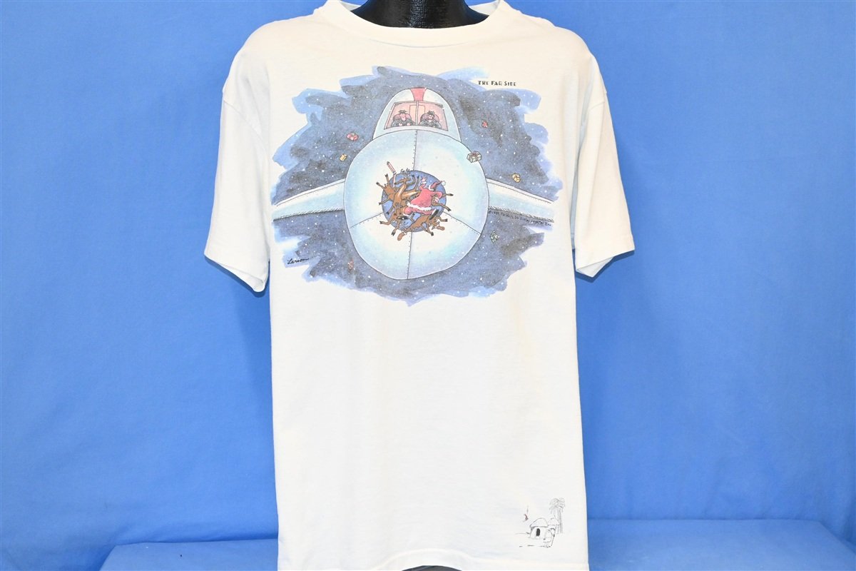 80s The Far Side Santa Reindeer Plane Funny t-shirt Extra product image 2