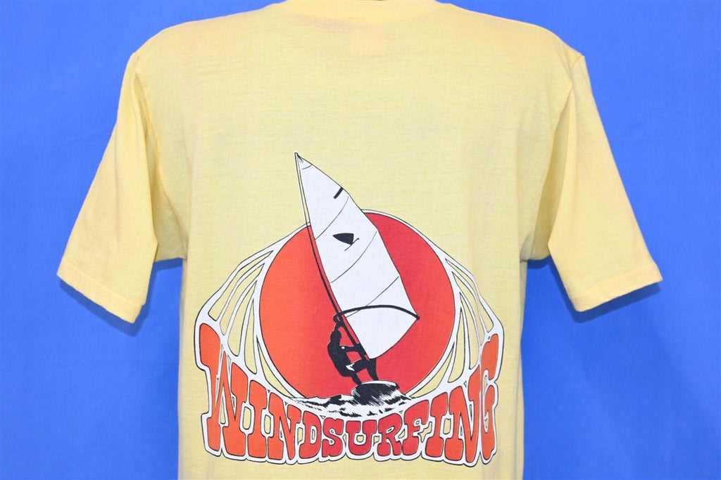 70s Windsurfing Surf Wear Double Sided Yellow t-shirt Large product image 1