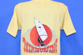 70s Windsurfing Surf Wear Double Sided Yellow t-shirt Large product image 1