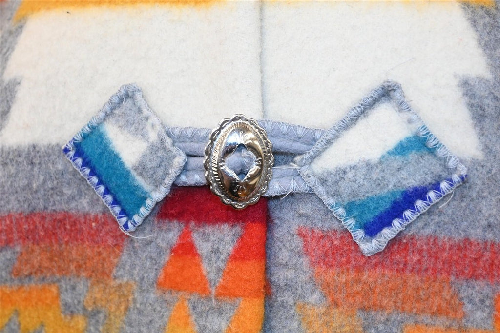 80s Coloratura Rainbow Southwest Blanket Coat Women's Medium
