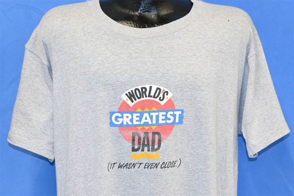 80s Worlds Greatest Dad Fathers Day Gray t-shirt Extra Large product image 1