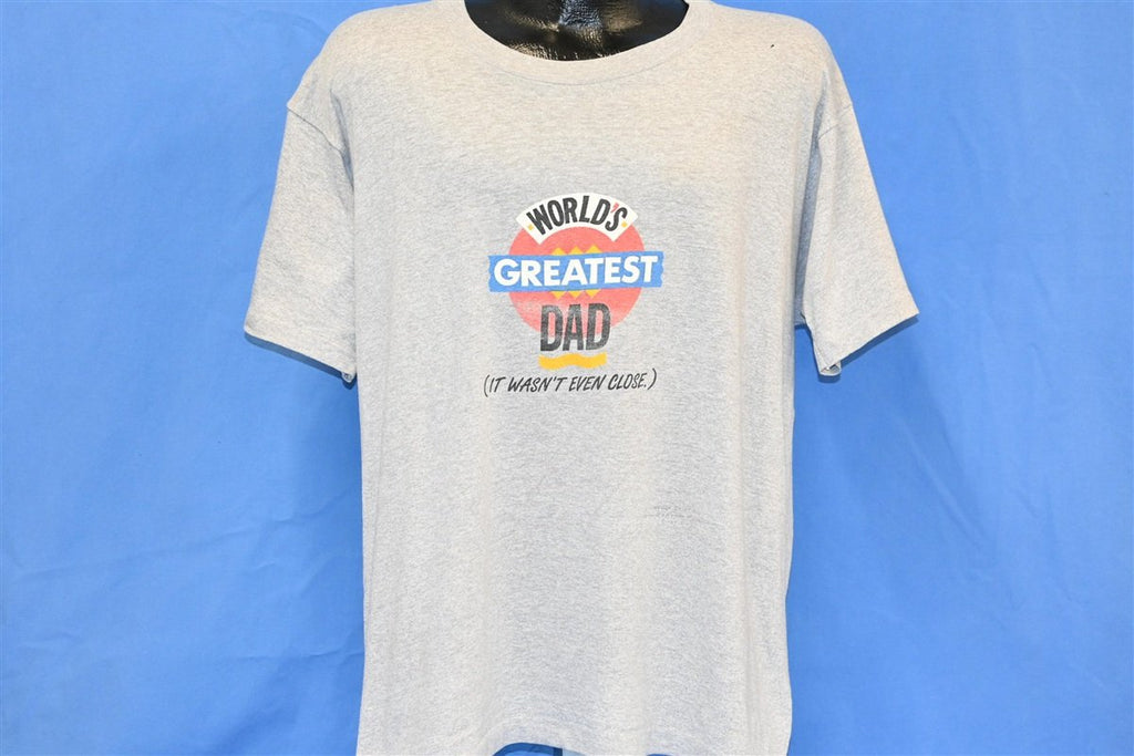 80s Worlds Greatest Dad Fathers Day Gray t-shirt Extra Large product image 2