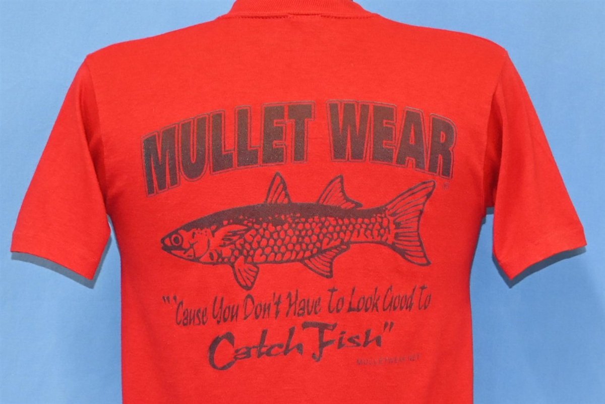 80s Mullet Wear Don't Look Good To Catch Fish t-shirt Small product image 1