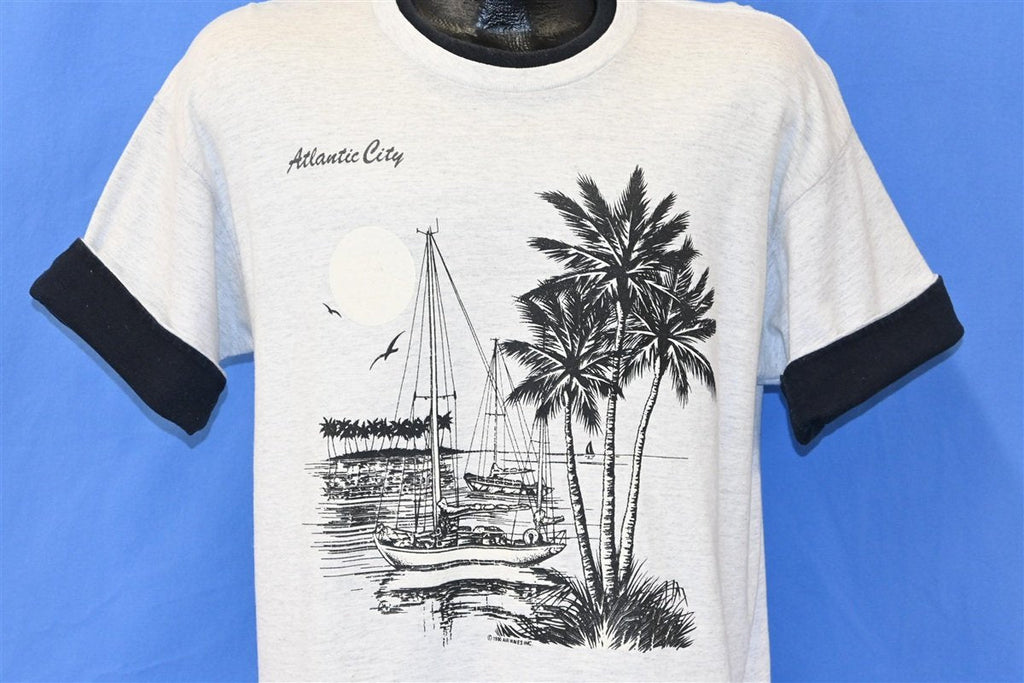 90s Atlantic City Sailboat Roll Up Sleeves t-shirt Large product image 1