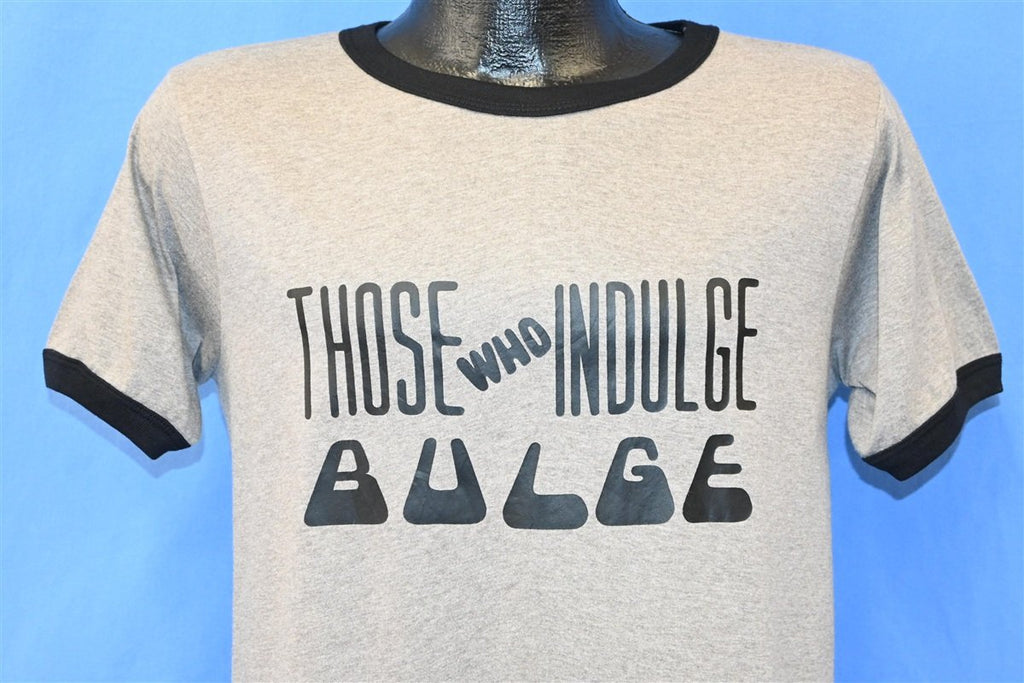 80s Those Who Indulge Bulge Funny Ringer t-shirt Medium product image 1