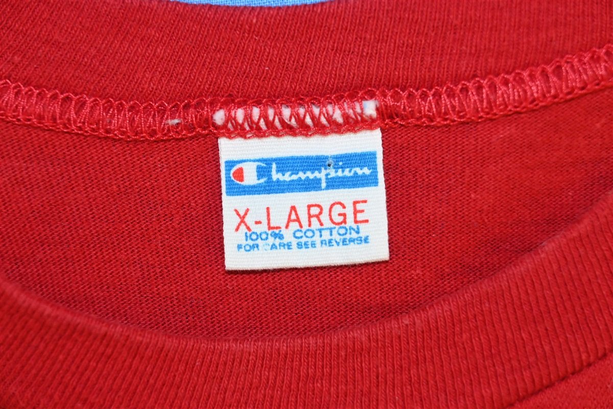 80s Run For Your Life Champion Blue Bar t-shirt Large product image 3