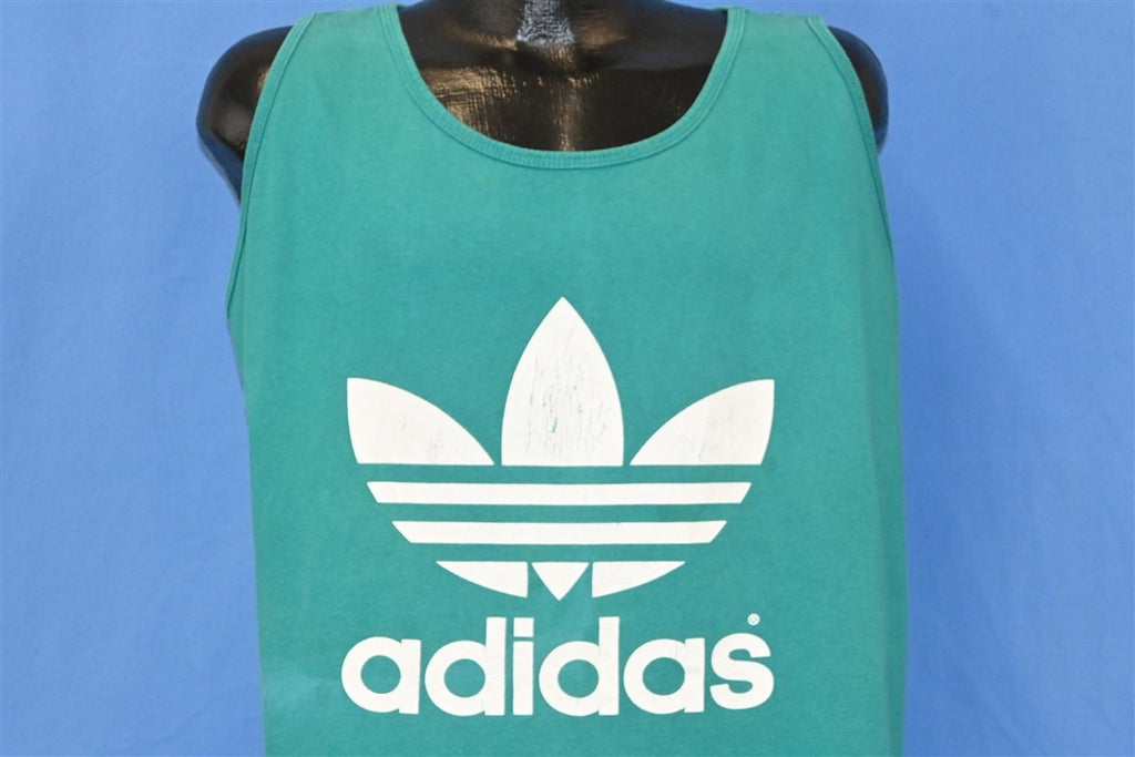 90s Adidas Trefoil Logo Three Stripe Tank t-shirt Extra product image 1