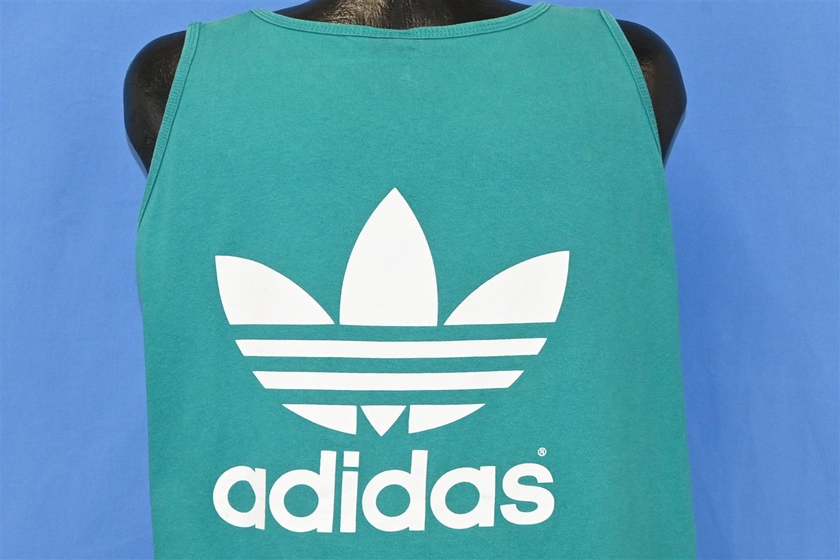 90s Adidas Trefoil Logo Three Stripe Tank t-shirt Extra product image 3