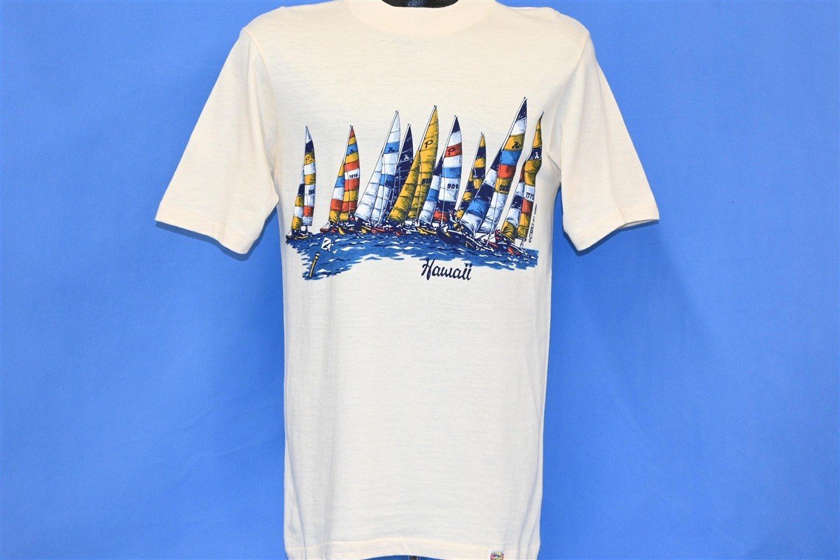 70s Hawaii Sailboat Sailing Crazy Shirts t-shirt Medium product image 2