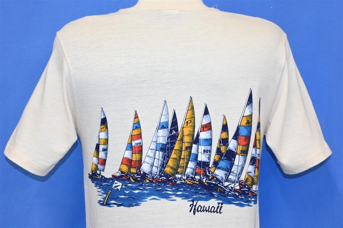 70s Hawaii Sailboat Sailing Crazy Shirts t-shirt Medium product image 3