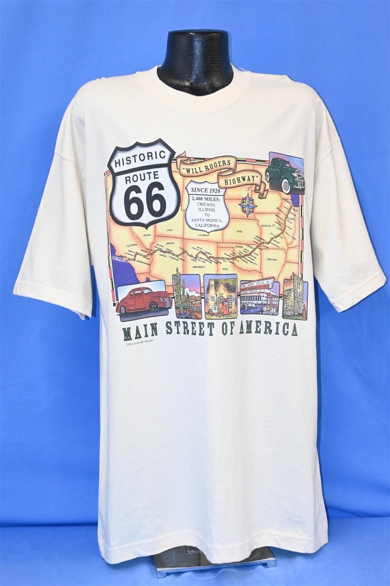 90s Historical Route 66 Main Street America t-shirt Extra product image 2