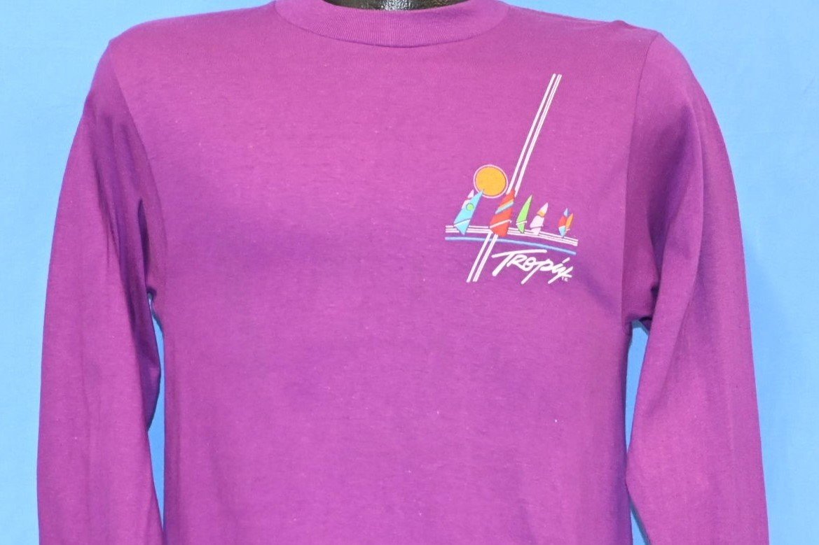 80s Tropix Windsurfing Striped Surf Long Sleeve t-shirt product image 3