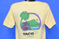 80s Taco Ole Hawaii Sunset Palm Tree Logo Yellow t-shirt product image 1