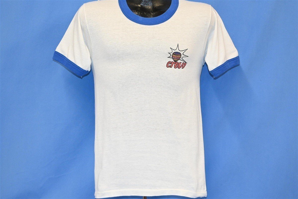 80s Above All Hot Air Balloon Charter Ringer Crew t-shirt product image 3