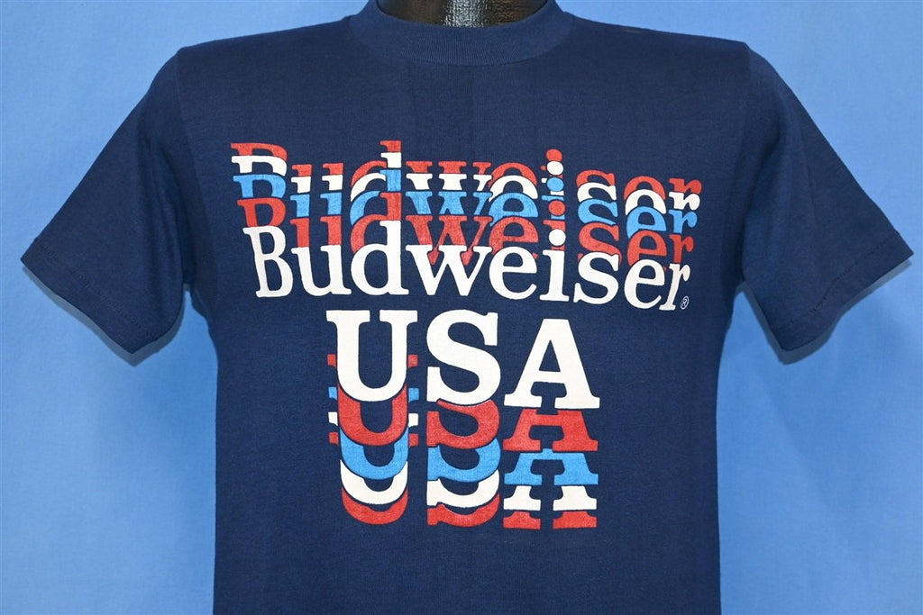80s Budweiser Beer USA Red White Blue Bud t-shirt Small product image 1