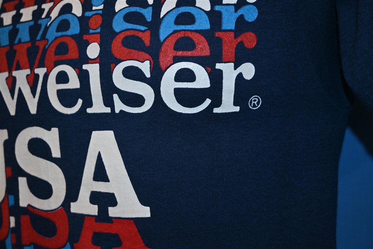80s Budweiser Beer USA Red White Blue Bud t-shirt Small product image 3