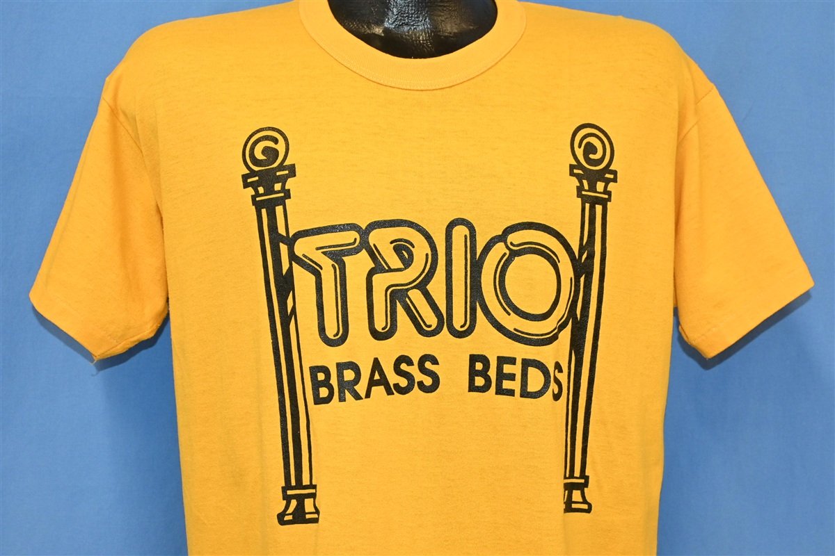 70s Trio Brass Beds Logo Goldenrod Furniture t-shirt Large product image 1