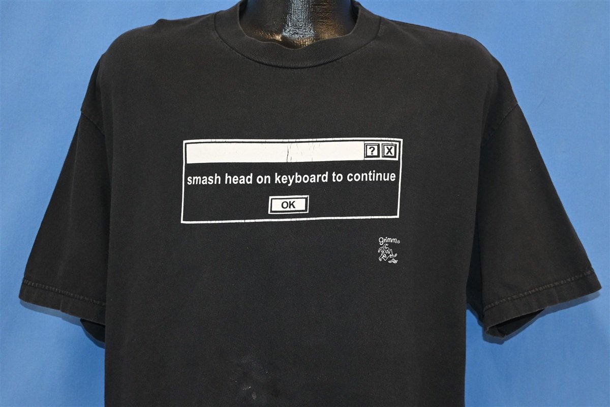 Y2K Smash Head On Keyboard to Continue t-shirt Extra Large product image 1