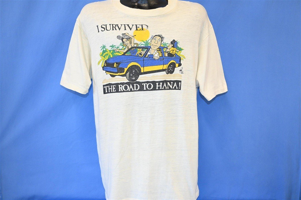 80s Poly Tees I Survived Road To Hana Hawaii t-shirt Extra product image 2