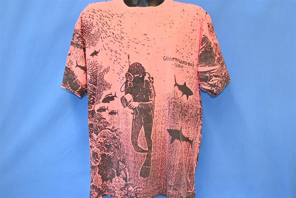 90s Guantanamo Bay All Over Print Scuba Diver t-shirt XXL product image 2