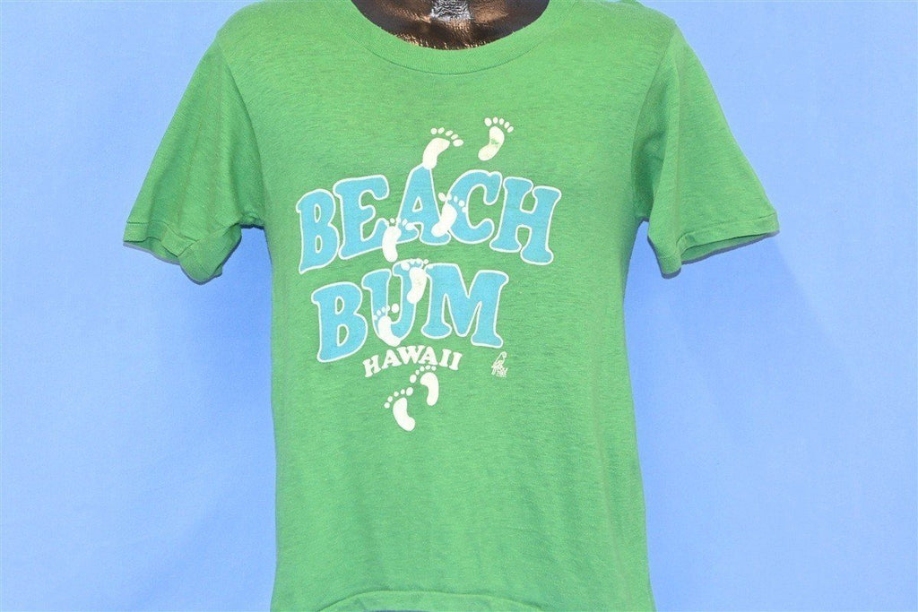 70s Hawaii Beach Bum Poly Tees Foot Print t-shirt Small product image 2