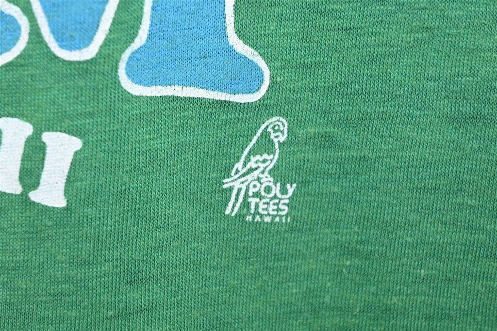 70s Hawaii Beach Bum Poly Tees Foot Print t-shirt Small product image 3