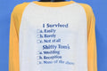 80s I Survived Sh*tty Tom's Wedding Raglan t-shirt Large product image 1