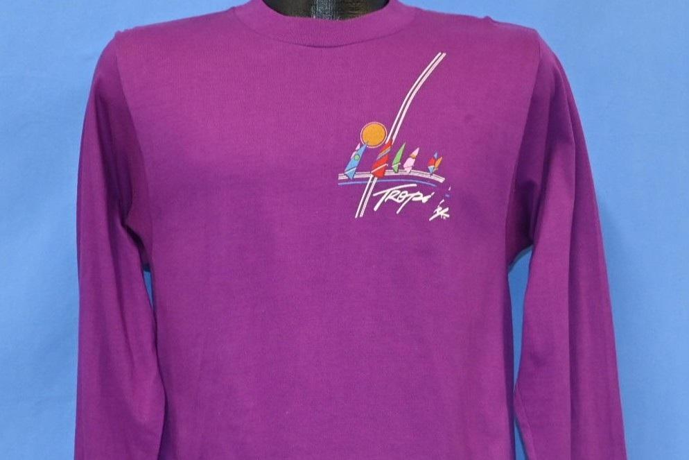 80s Tropix Windsurfing Sunset Surf Purple t-shirt Medium product image 1