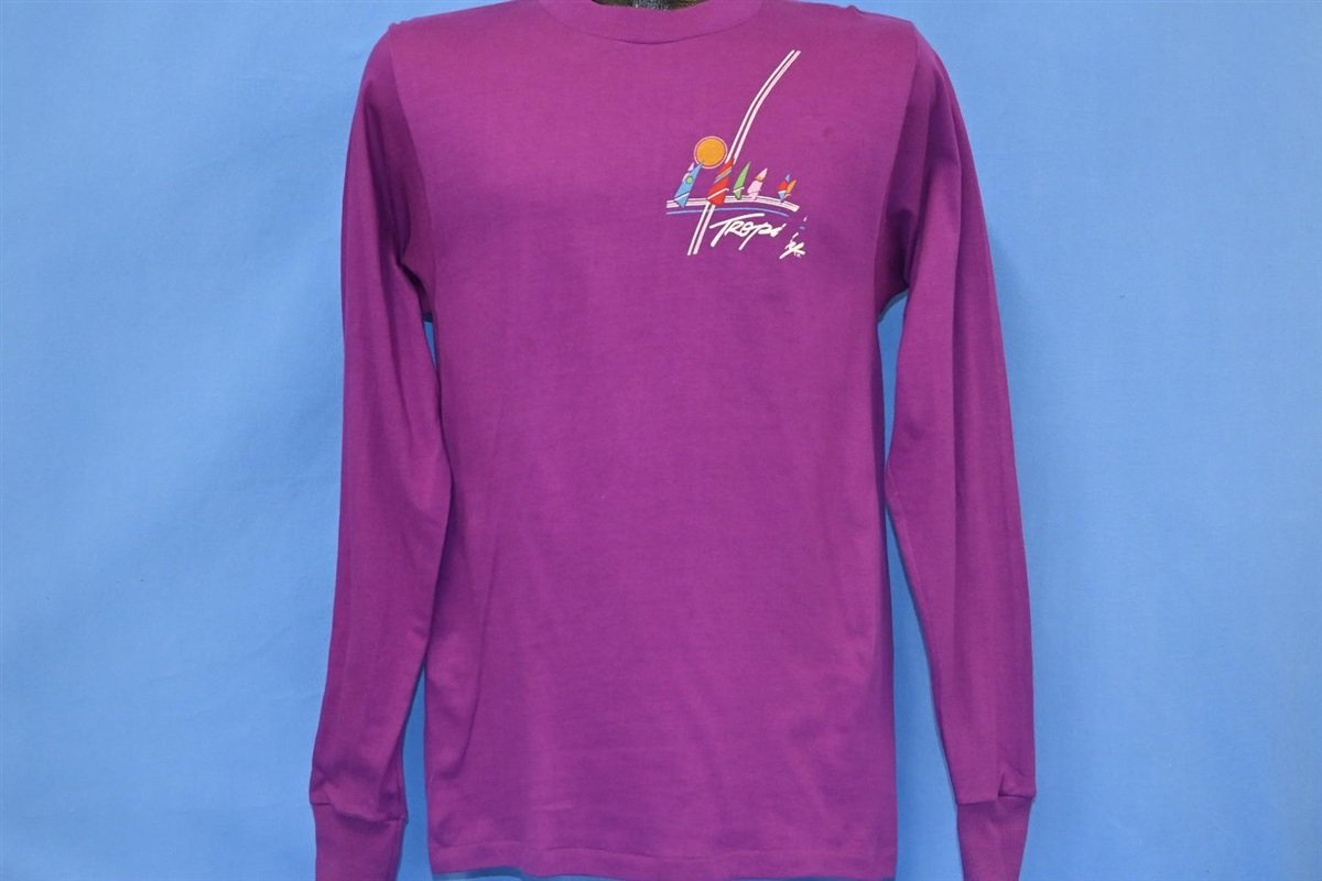 80s Tropix Windsurfing Sunset Surf Purple t-shirt Medium product image 2